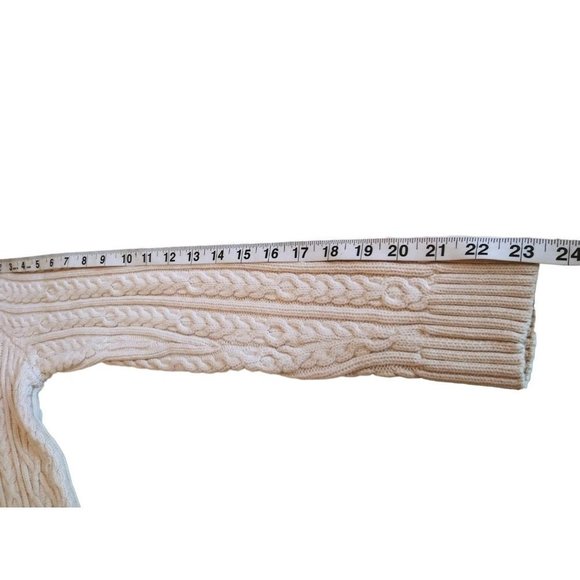 Croft‎ & Barrow Women's Ivory Cable Knit Sweater SIZE L - Picture 12 of 12